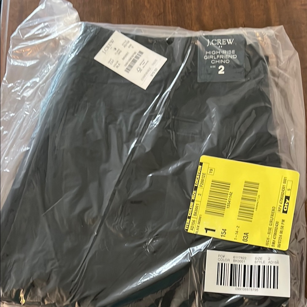 J.Crew Black High-Rise Chino Pants
